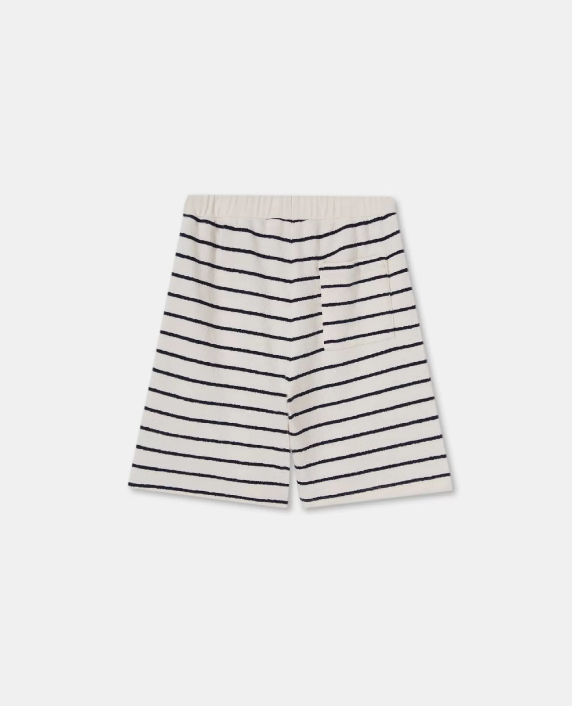 ASPESI Pantaloni E Shorts^Bermuda A Righe In Cotone Organico Blu