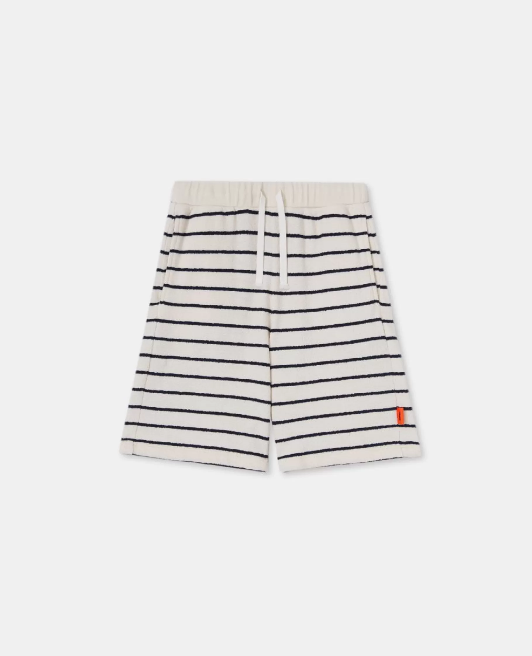 ASPESI Pantaloni E Shorts^Bermuda A Righe In Cotone Organico Blu