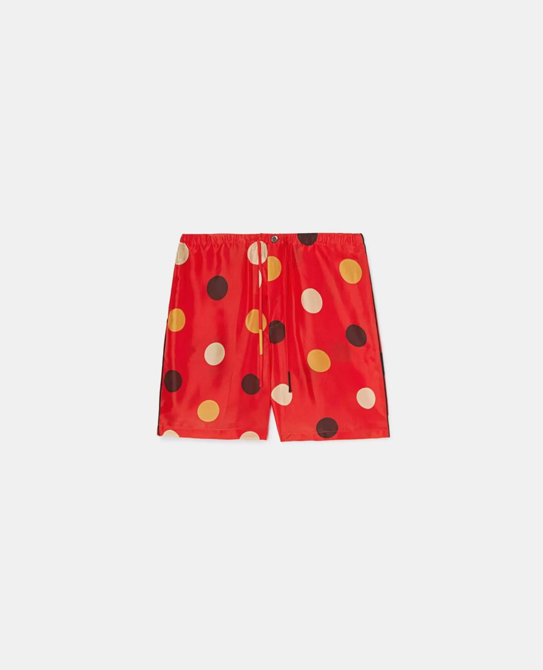 ASPESI Pantaloni E Shorts^Bermuda Di Seta A Pois Fondo Arancio