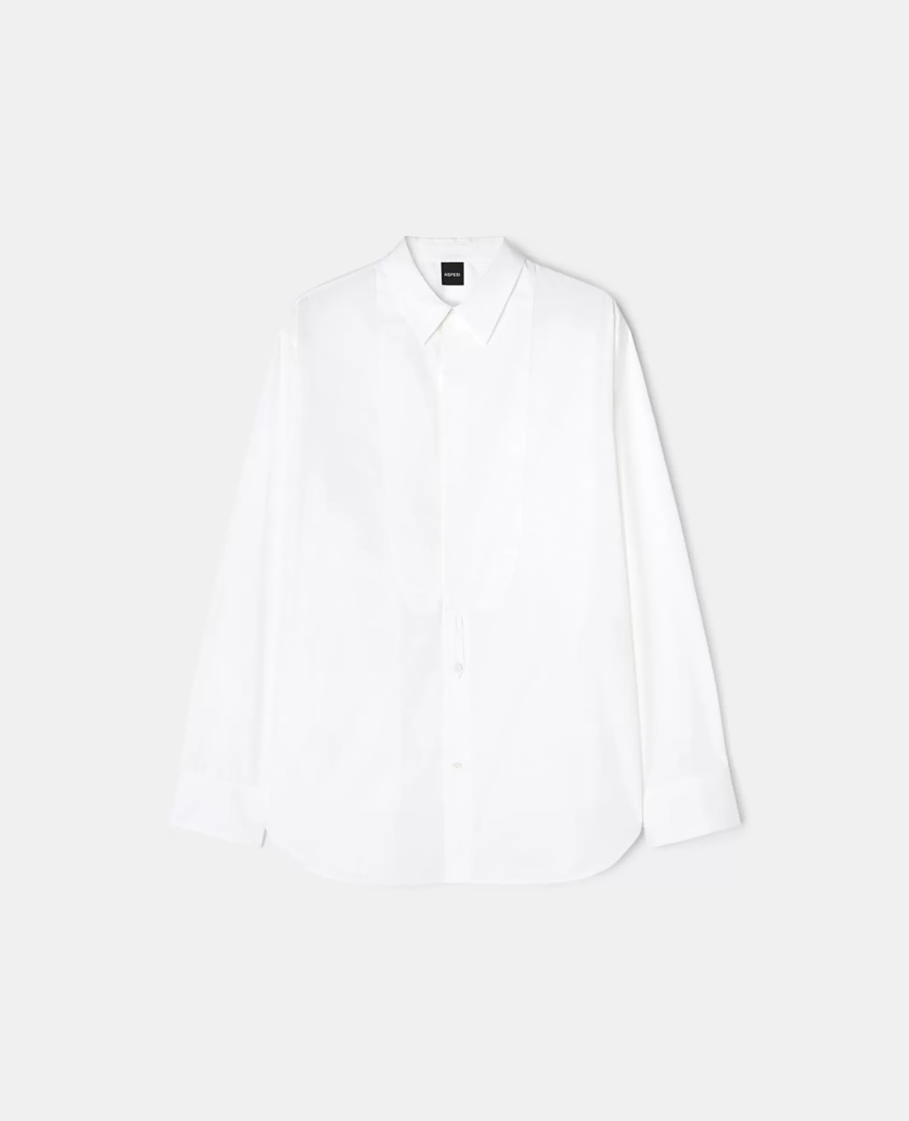 ASPESI Camicie^Camicia In Popeline Con Plastron Bianco