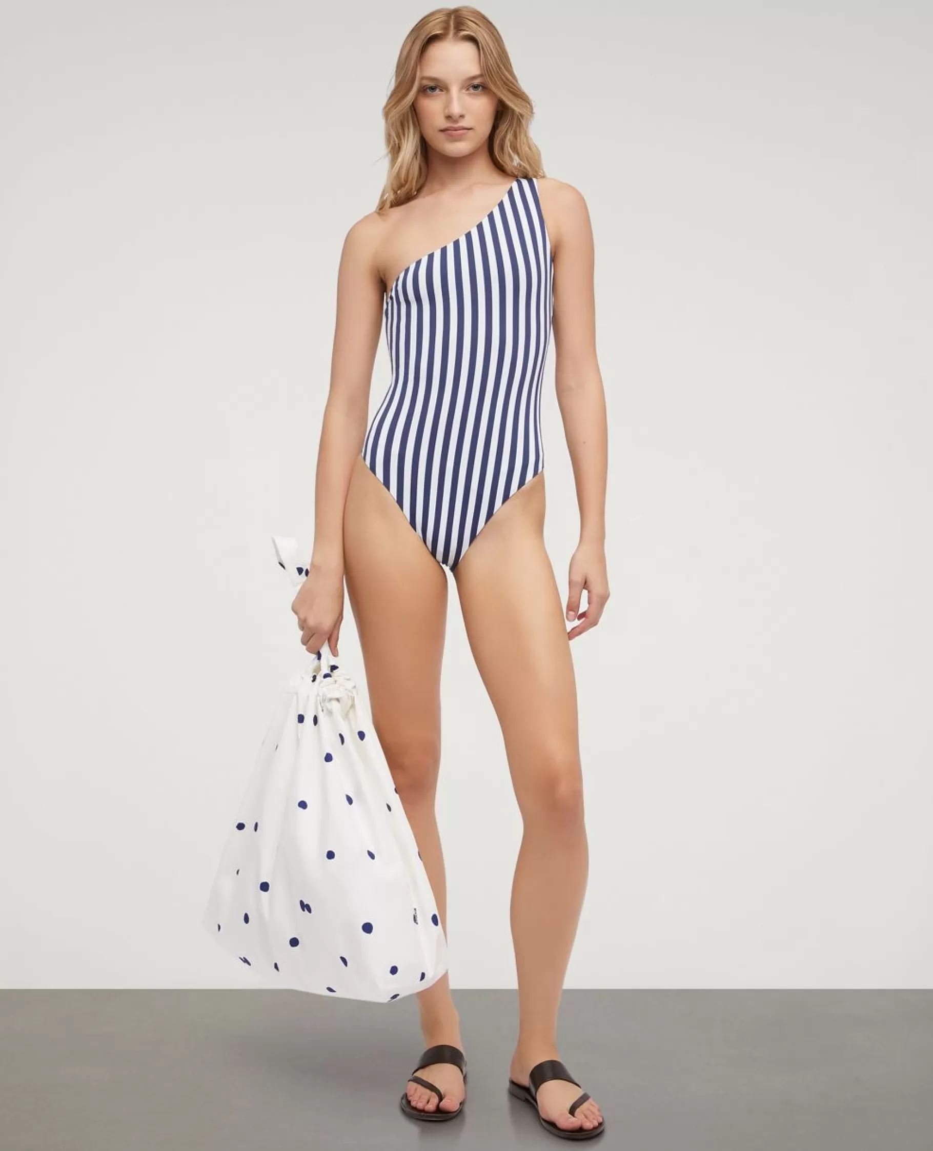 ASPESI Costumi^Costume Da Bagno Intero Sgambato White-Blu