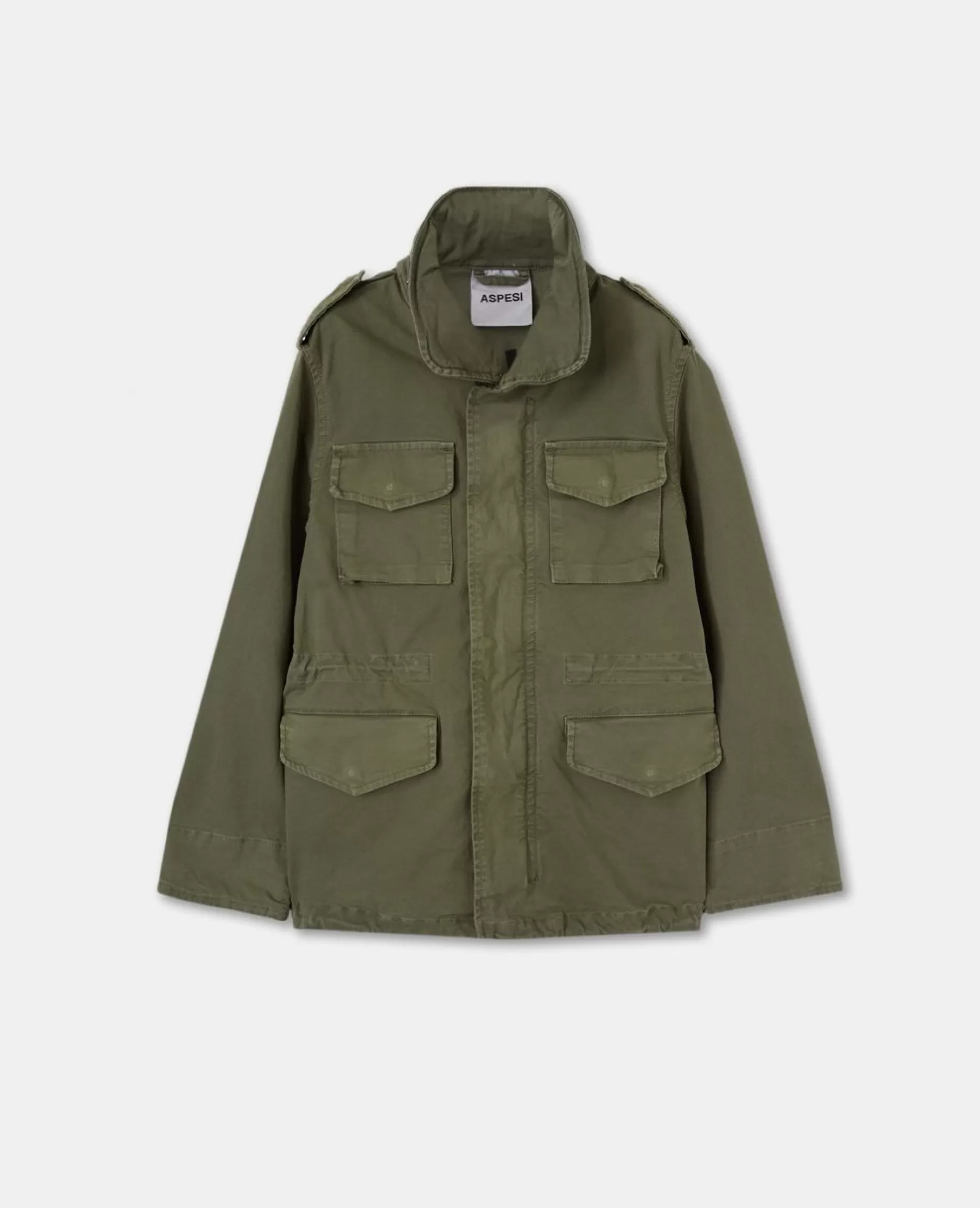 ASPESI Giacche E Cappotti^Field Jacket In Cotone Canvas Muschio