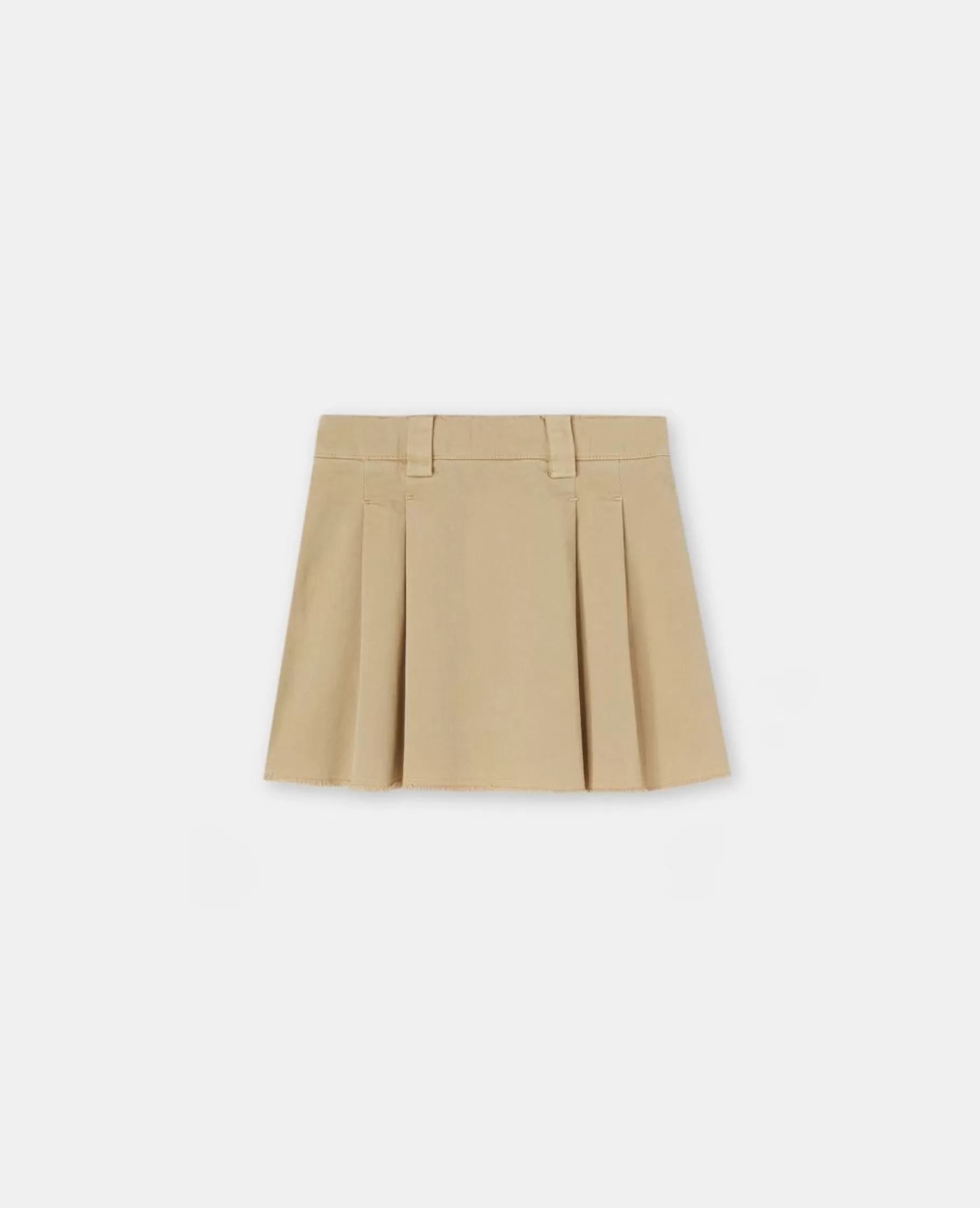 ASPESI Gonne^Gonna A Pieghe In Gabardina Stretch Beige