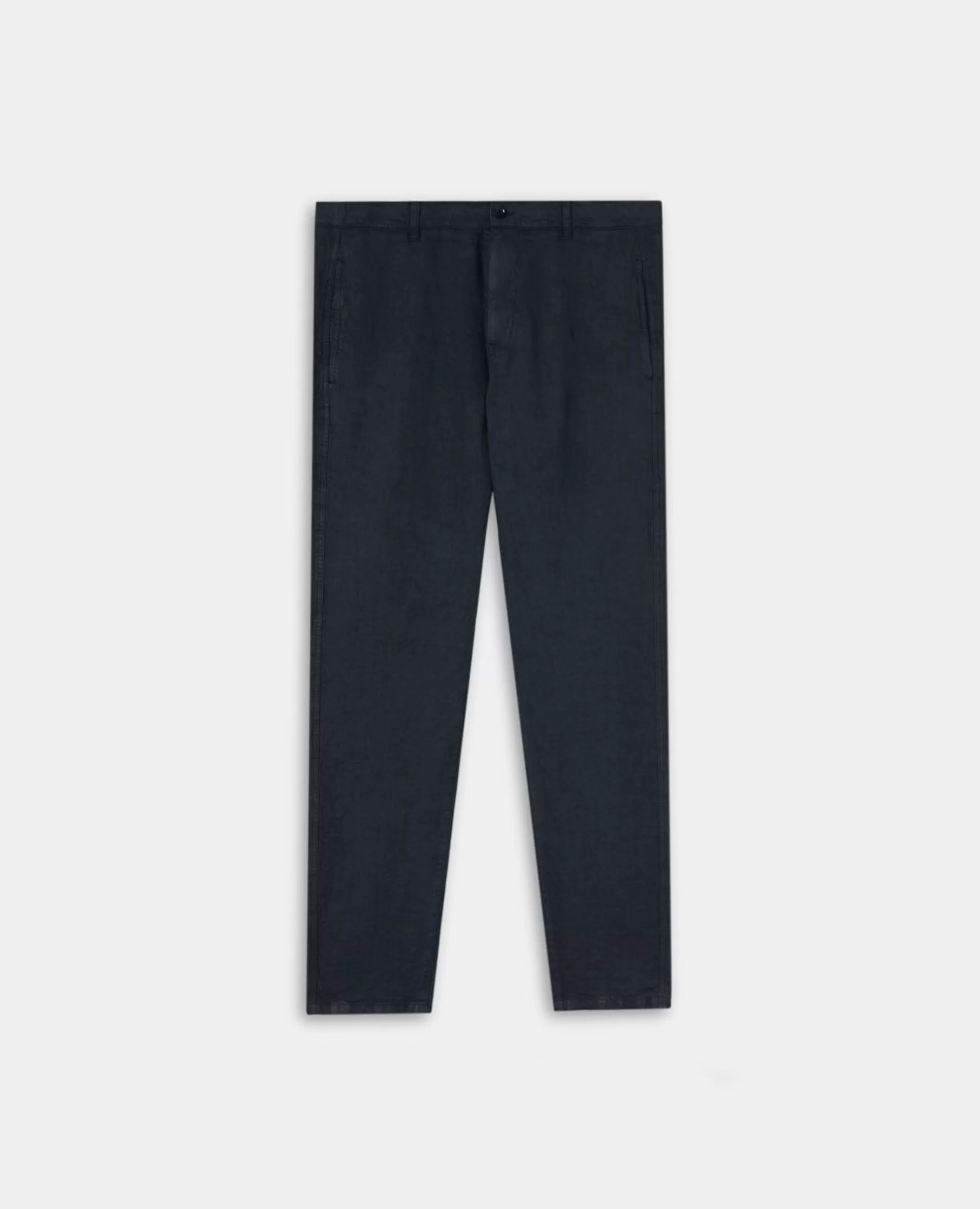 ASPESI Pantaloni E Bermuda^Pantalone Funzionale In Lino Fiammato Navy