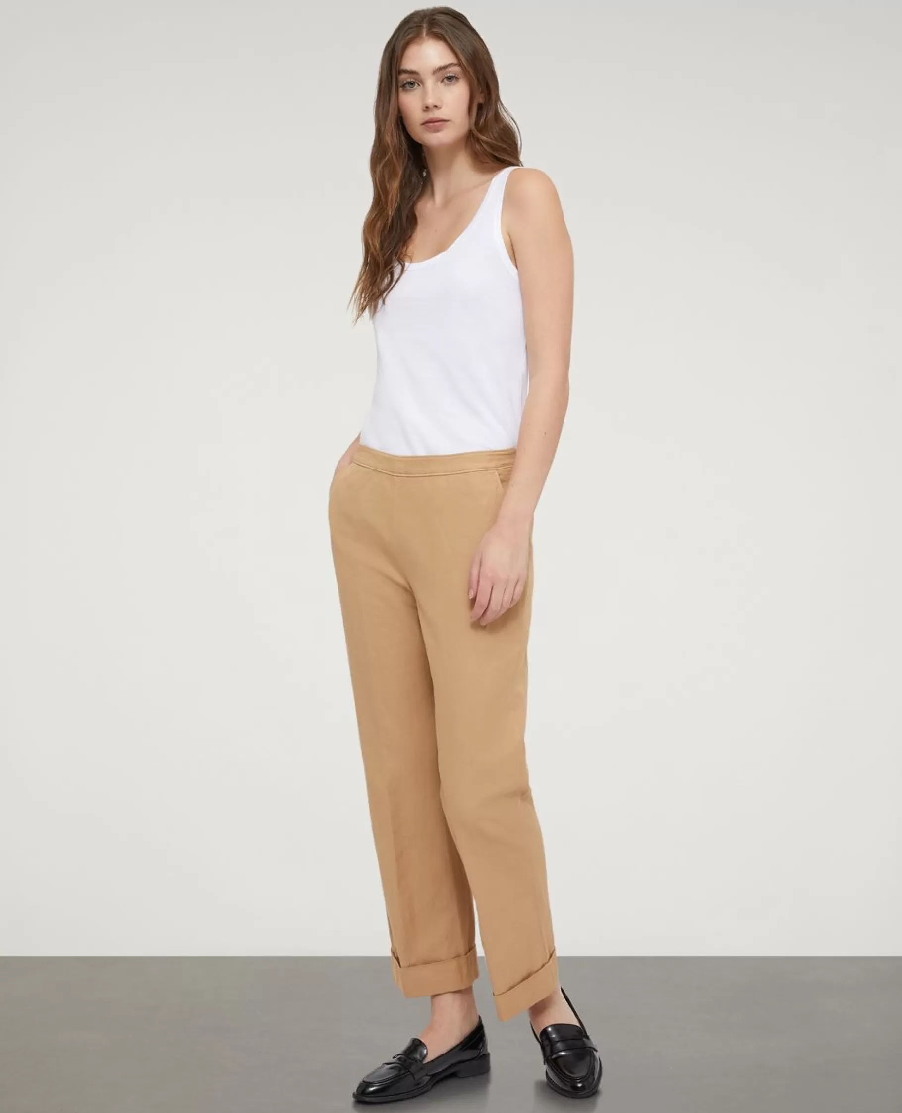 ASPESI Pantaloni E Shorts^Pantalone Slim In Gabardina Di Cotone