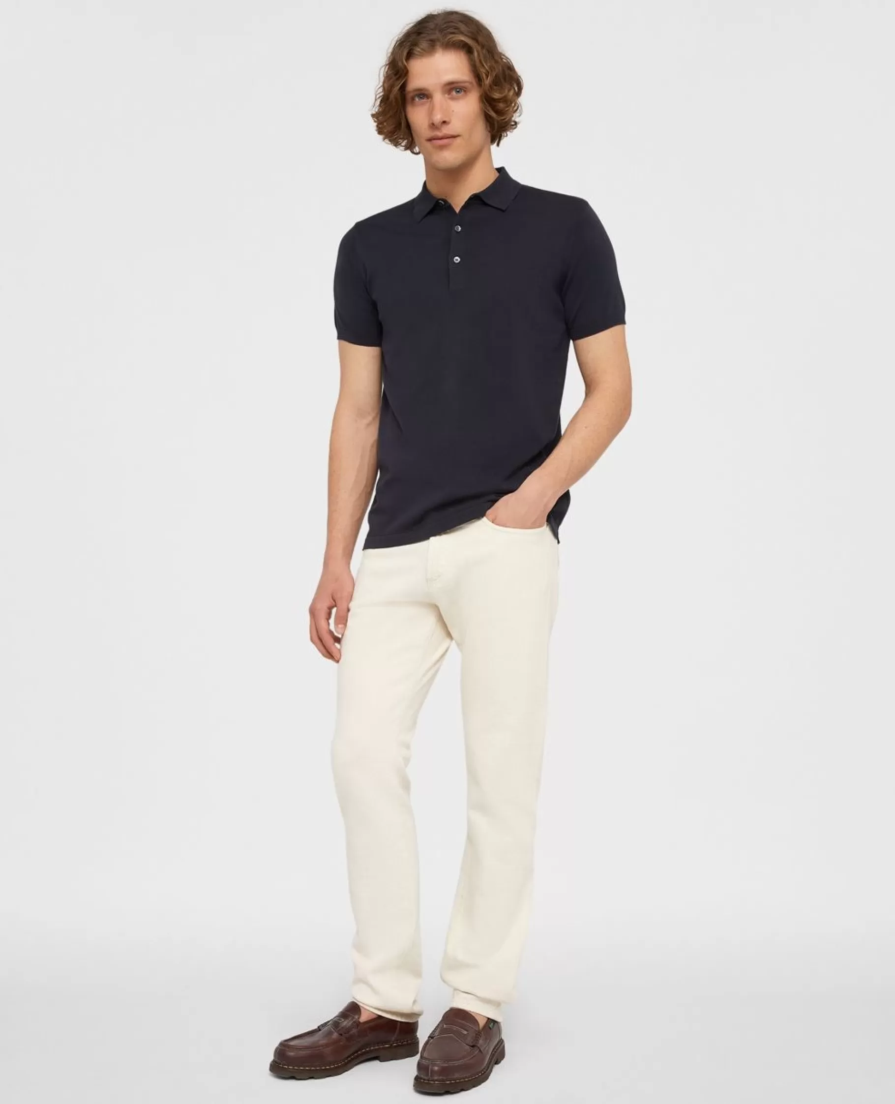 ASPESI T-Shirt E Polo^Polo In Cotone Con Dettagli A Contrasto