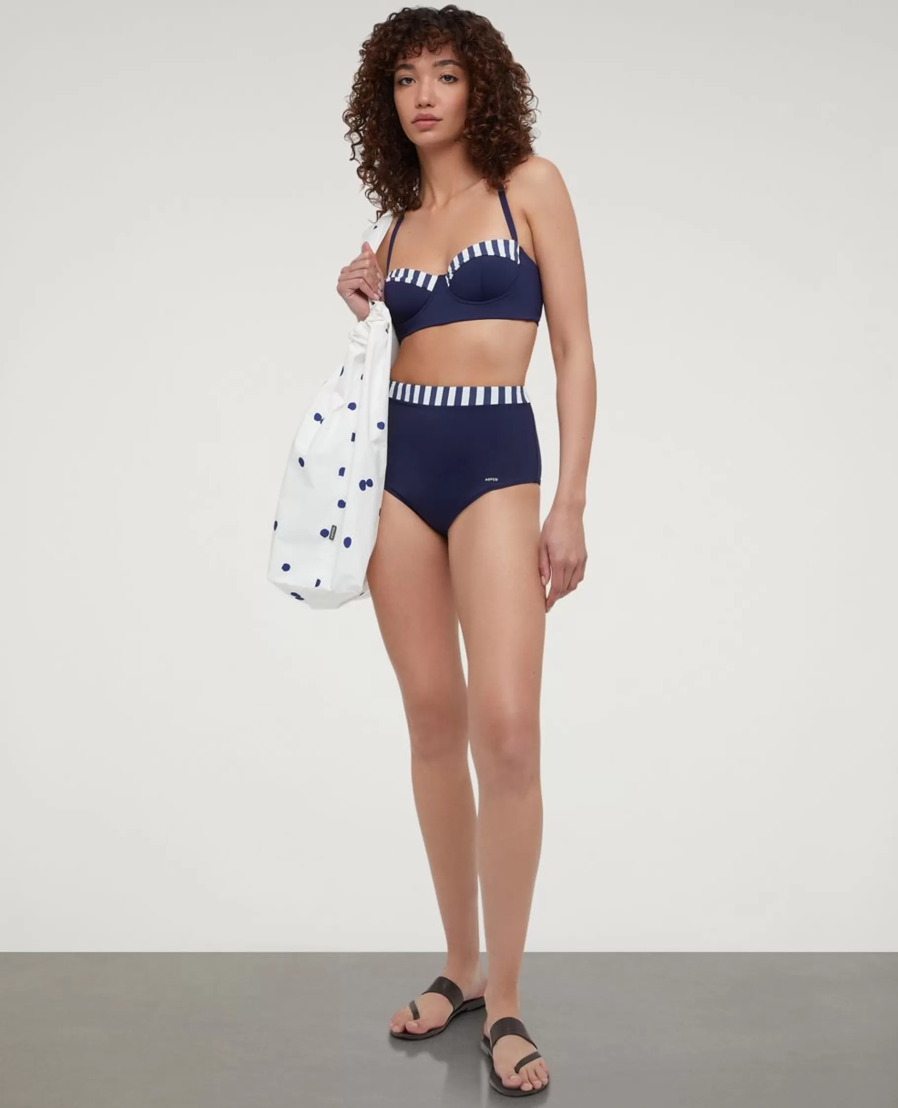 ASPESI Costumi^Top Bikini A Balconcino White-Blu